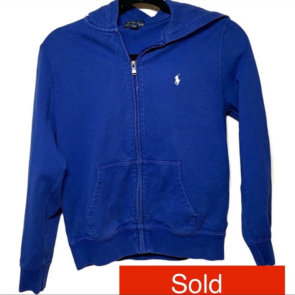 Polo Ralph Lauren Zip Hoodie Kids Heritage Royal Blue